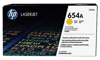 HP 654A žltý laserový toner