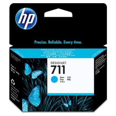 HP 711 azúrová atramentová kazeta malá