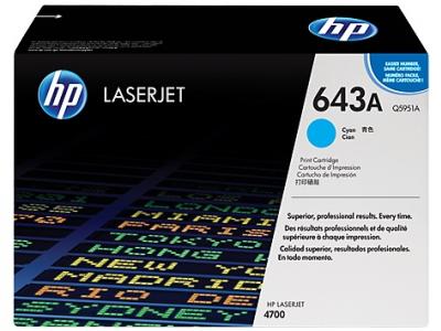 HP 643A azúrový laserový toner