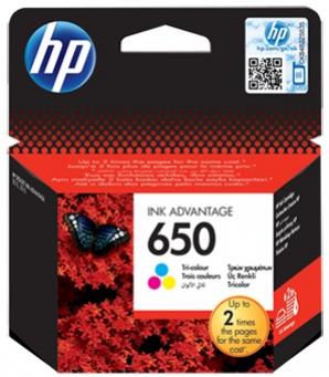 HP 650 farebná atramentová kazeta