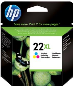 HP 22XL farebná atramentová kazeta