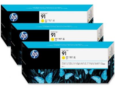 HP 91 žltá atramentová kazeta trojbalenie