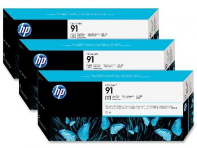 HP 91 foto čierna atramentová kazeta trojbalenie