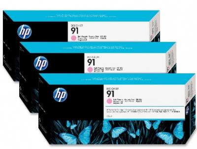 HP 91 svetlá purpurová atramentová kazeta trojbalenie