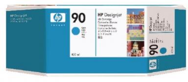 HP 90 azúrová atramentová kazeta trojbalenie