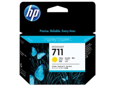 HP 711 žltá atramentová kazeta trojbalenie