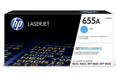 HP 655A azúrový laserový toner