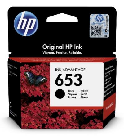 HP 653 čierna atramentová kazeta