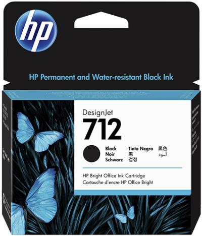 HP 712 čierna atramentová kazeta