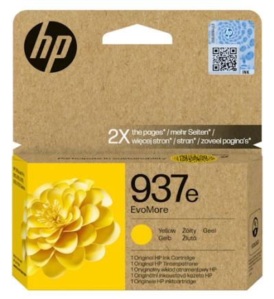 HP 937e EvoMore žltý atrament