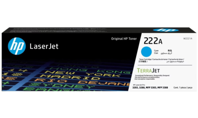 HP 222A azúrový toner