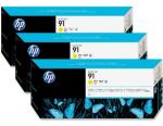 HP 91 žltá atramentová kazeta trojbalenie