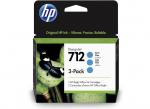 HP 712 azúrová atramentová kazeta trojbalenie