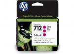HP 712 purpurová atramentová kazeta trojbalenie