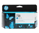 HP 738 azúrová atramentová kazeta